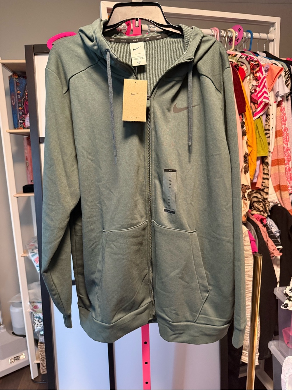 Nike Men’s Dri-FIT Full Zip Hoodie Green Size XL NWT